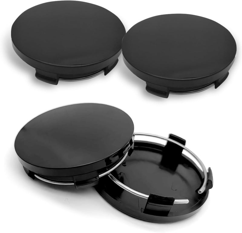 winterrock 4PCS Car Wheel Center Caps, ABS Snap-in Auto Wheel Center Hub Caps, 2.36" OD 2.2" ID Vehicle Rim Hub Caps, Anti-Fall Protective Cover, Universal for Car, SUV, Sedan, Truck (Black) - Image 1